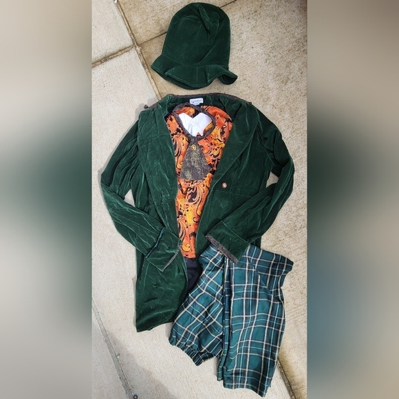 Fun Costumes Deluxe Victorian Style Mad Hatter Halloween Costume Cosplay Velvet - Picture 2 of 14